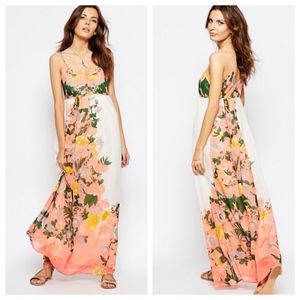 ASOS Vila Floral Maxi Dress